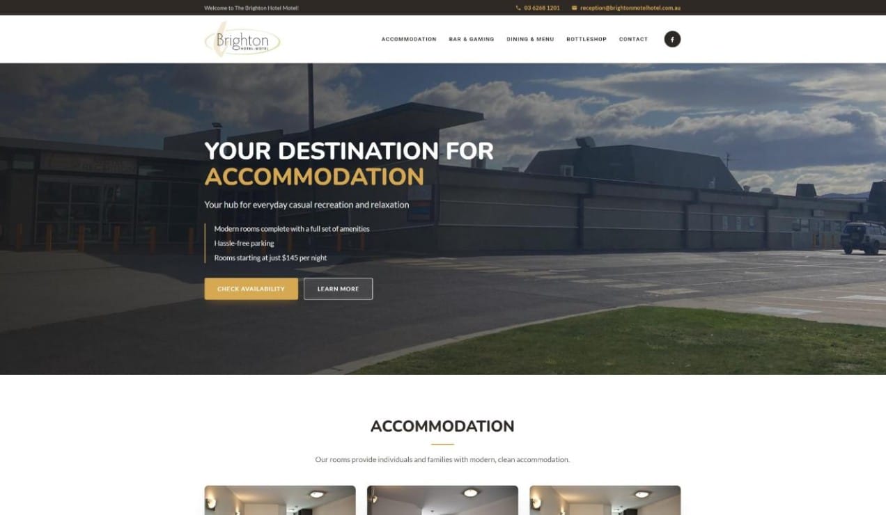 Brighton Hotel Motel website